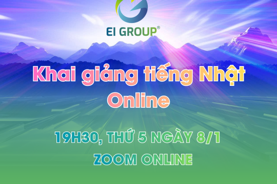 Khai giảng tiếng Nhật Online