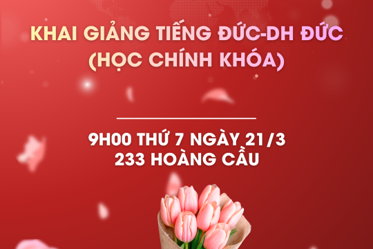 Khai giảng tiếng Đức-DH Đức (Học chính khóa)