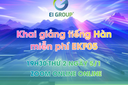 Khai giảng tiếng Hàn miễn phí EKF05