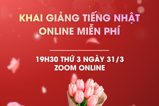 Khai giảng tiếng Nhật Online miễn phí