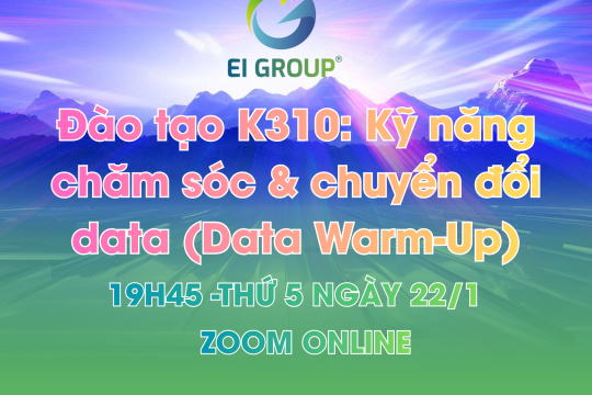 Đào tạo K310: Kỹ năng chăm sóc & chuyển đổi data (Data Warm-Up)