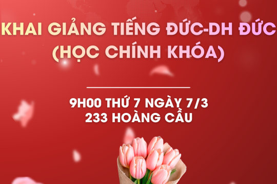 Khai giảng tiếng Đức-DH Đức (Học chính khóa)