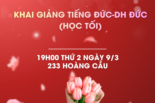 Khai giảng tiếng Đức-DH Đức (Học tối)