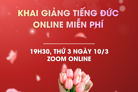 Khai giảng tiếng Đức Online miễn phí